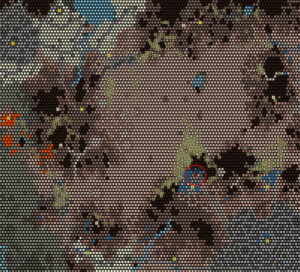 Capture d’écran du jeu Space Trooper montrant la carte stratégique de la planète Palmyr