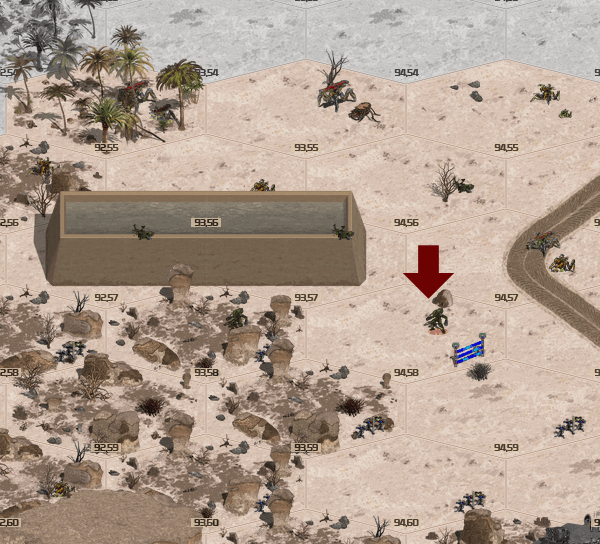 Capture d’écran du jeu Space Trooper montrant l’interface de la carte tactique